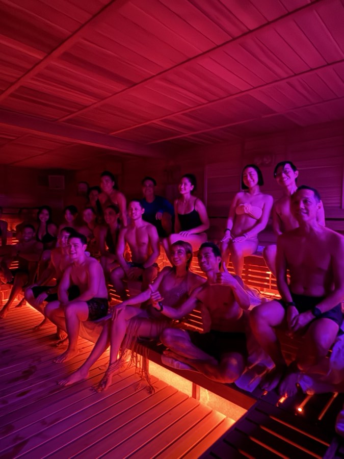 A full communal sauna session at Thermal Life